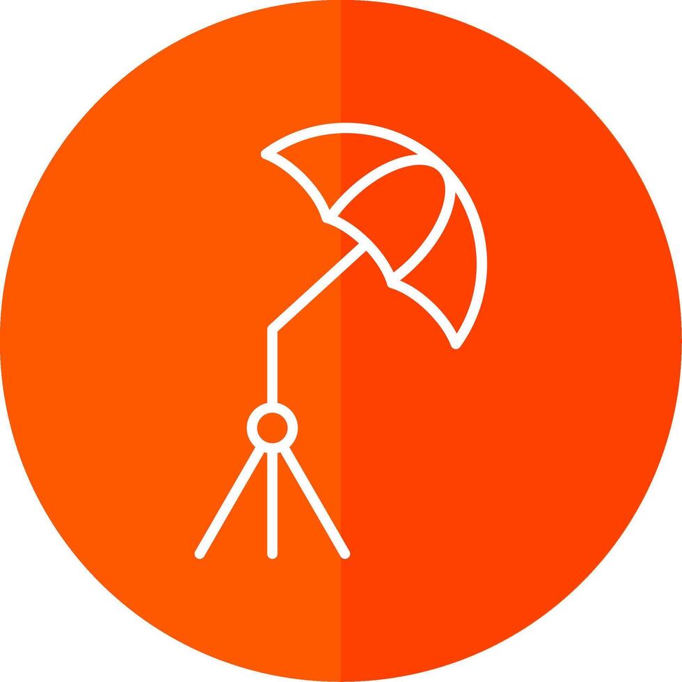 Umbrella Line Yellow White Icon vector