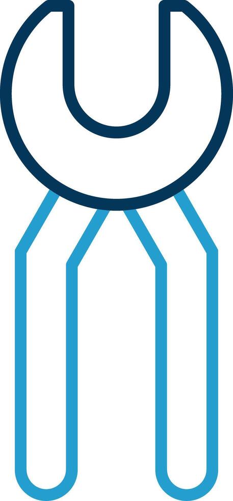Pincers Line Blue Two Color Icon vector