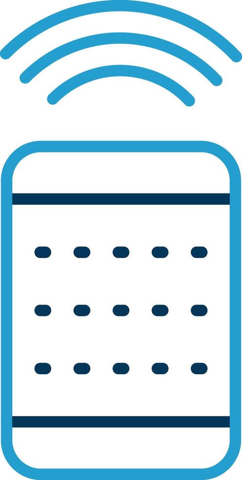 Remote Control Line Blue Two Color Icon vector