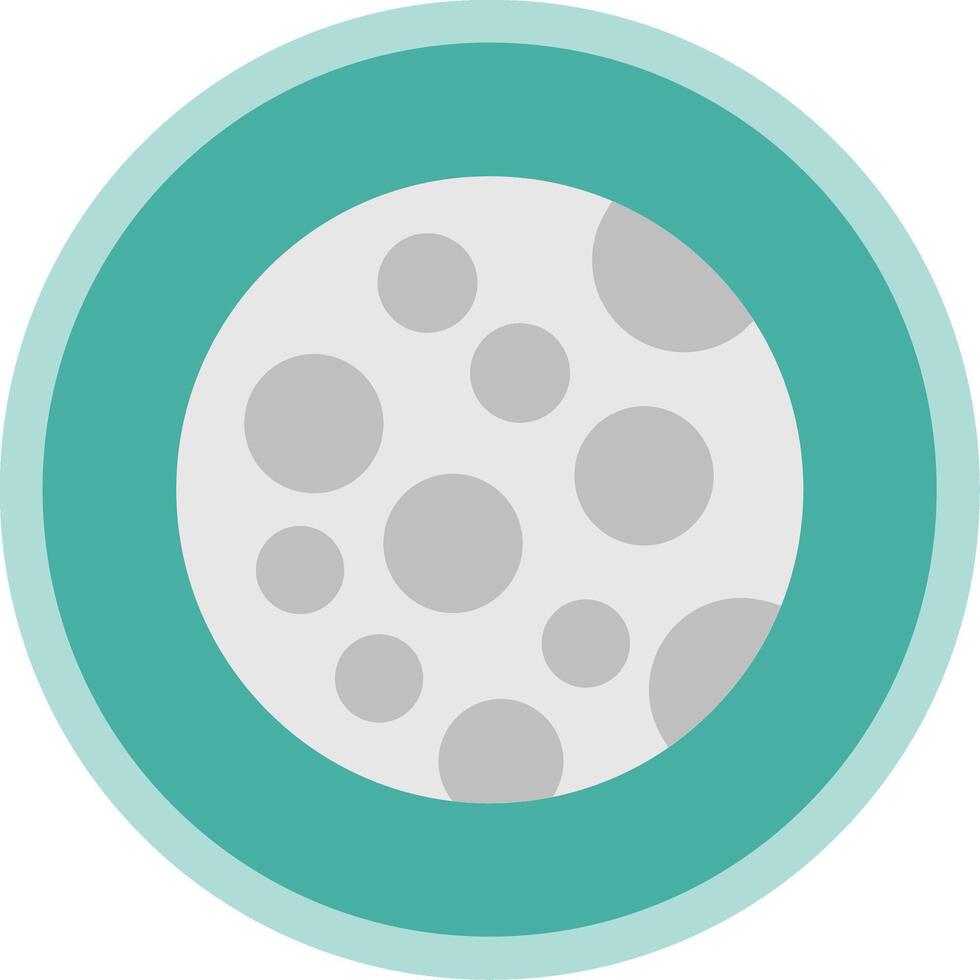 Moon Flat Multi Circle Icon vector