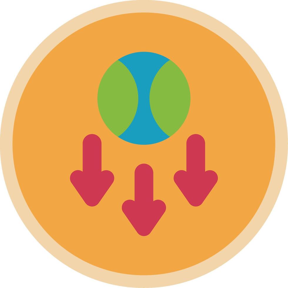 Gravity Flat Multi Circle Icon vector