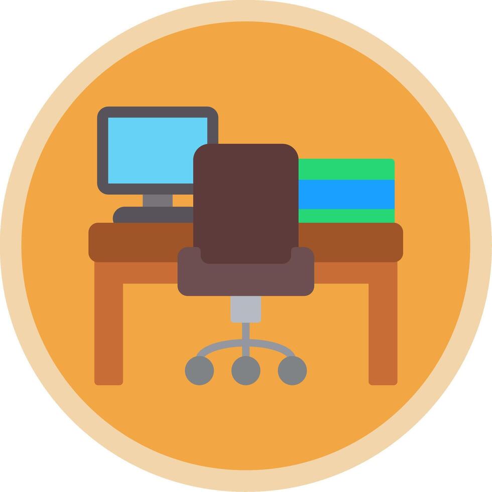 Workspace Flat Multi Circle Icon vector