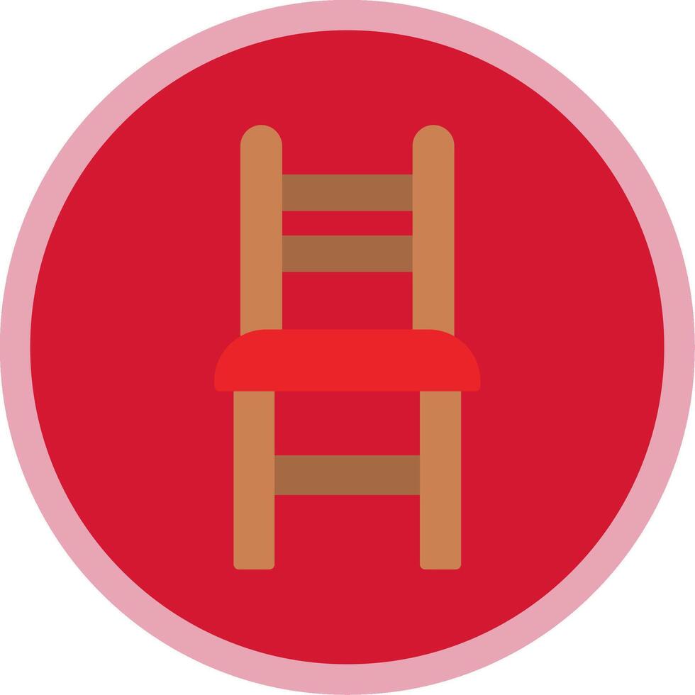 Dining Chair Flat Multi Circle Icon vector
