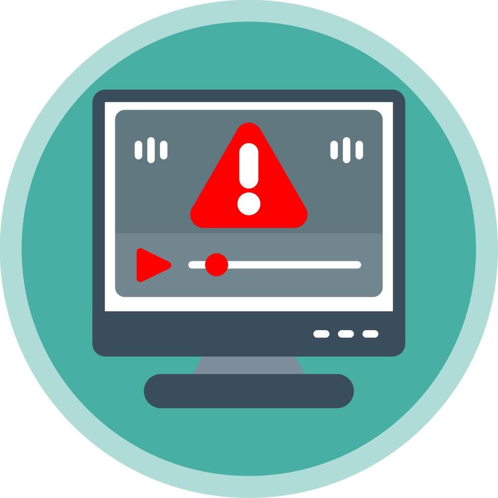 Error Flat Multi Circle Icon vector