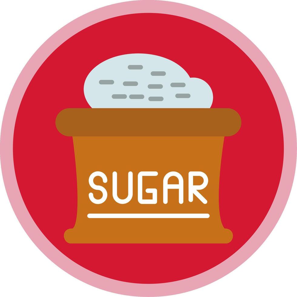 Sugar Flat Multi Circle Icon vector