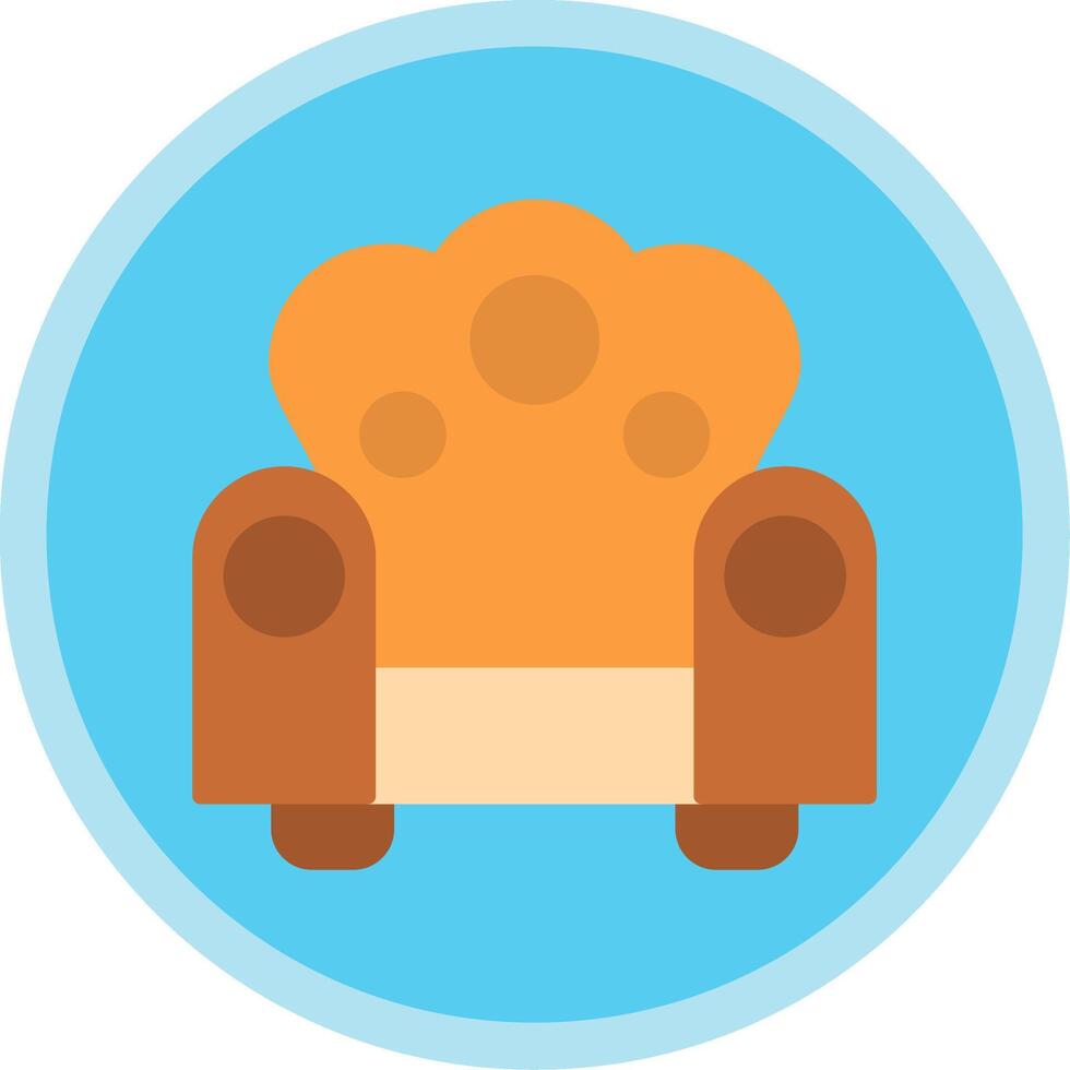 trono plano multi circulo icono vector