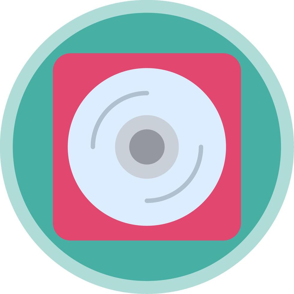 Vinyl Disc Flat Multi Circle Icon vector