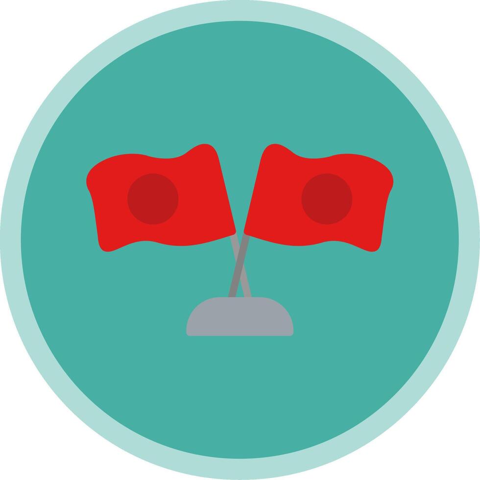 Flags Flat Multi Circle Icon vector