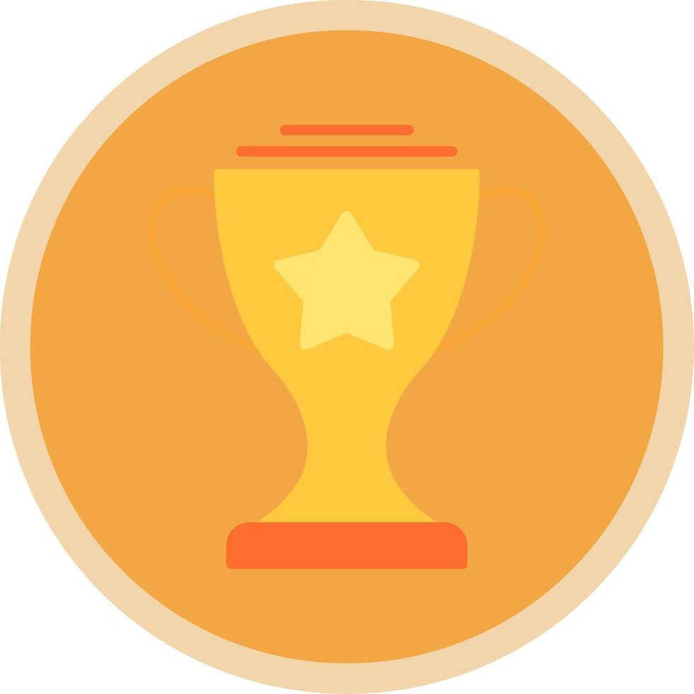 Trophy Flat Multi Circle Icon vector