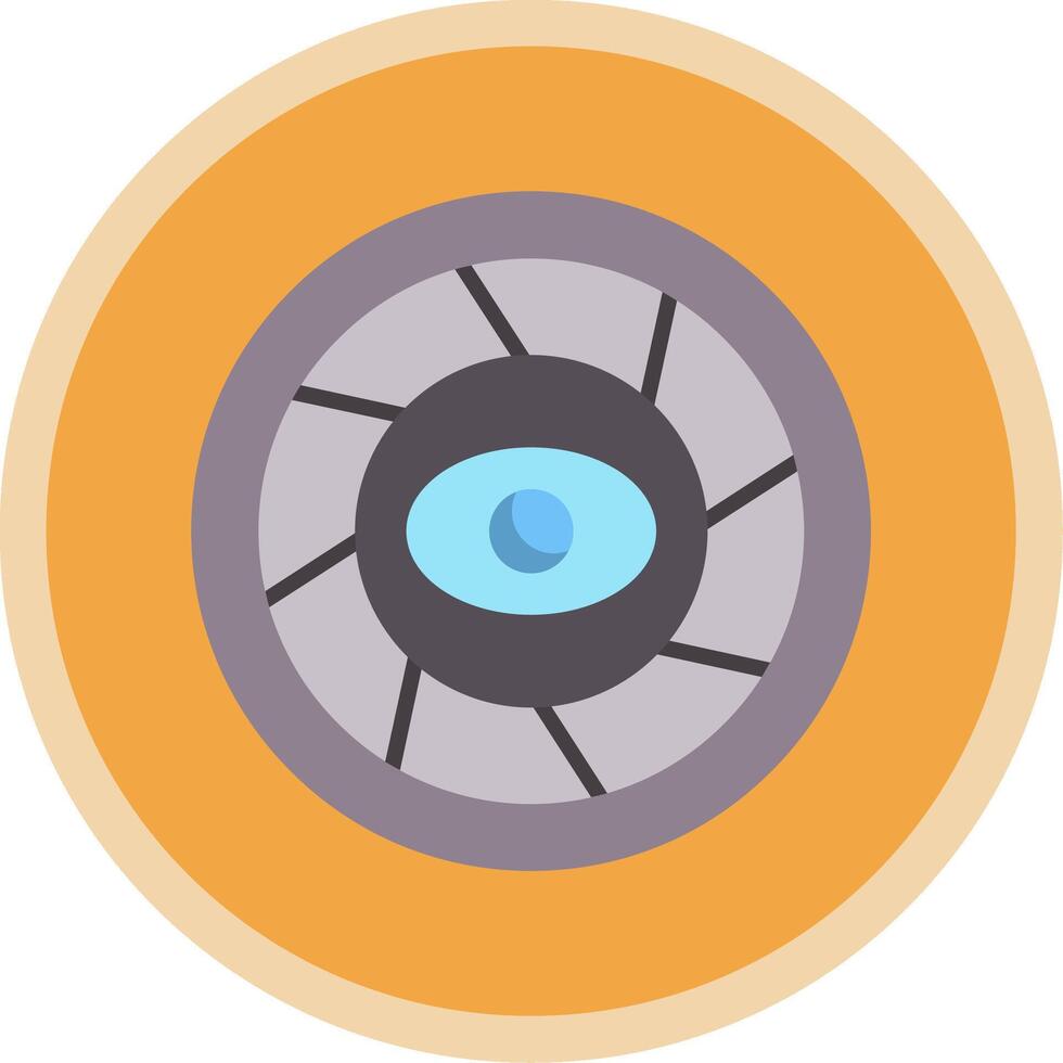 Lens Flat Multi Circle Icon vector