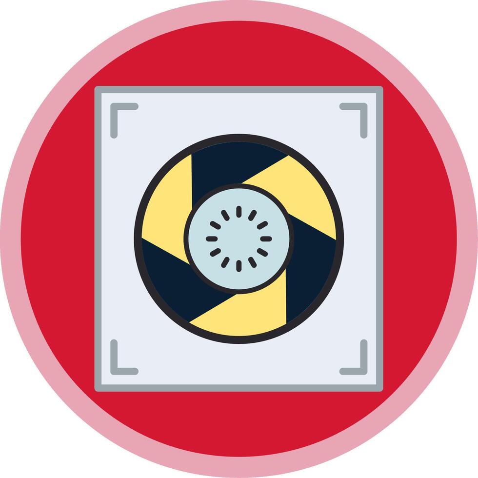 Aperture Flat Multi Circle Icon vector