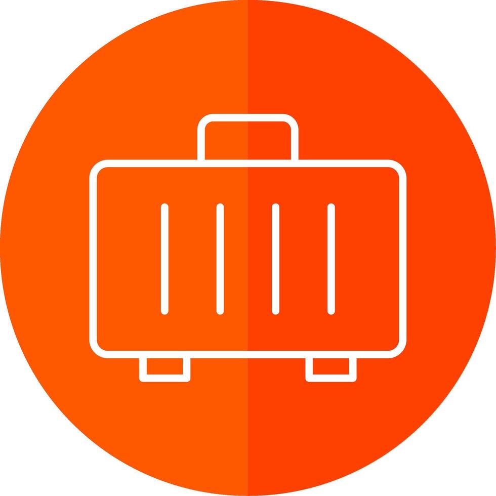Suitcase Line Yellow White Icon vector