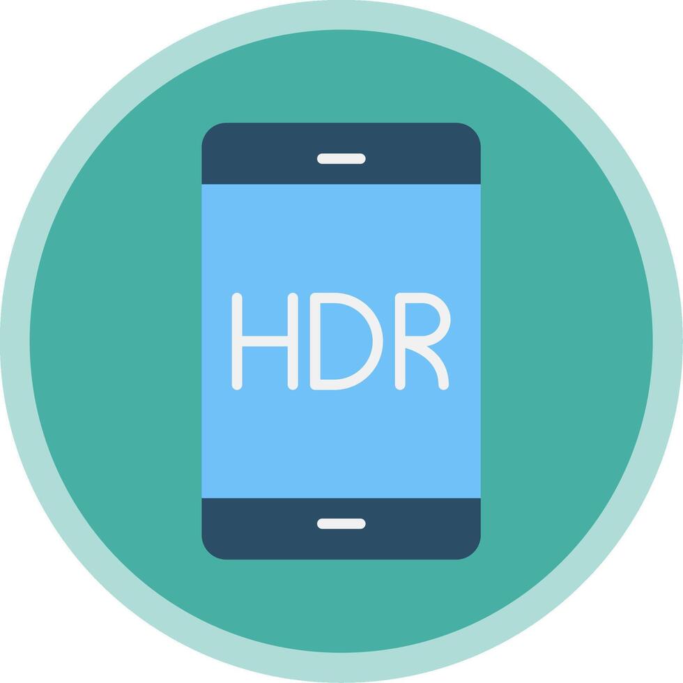 Mobile Flat Multi Circle Icon vector