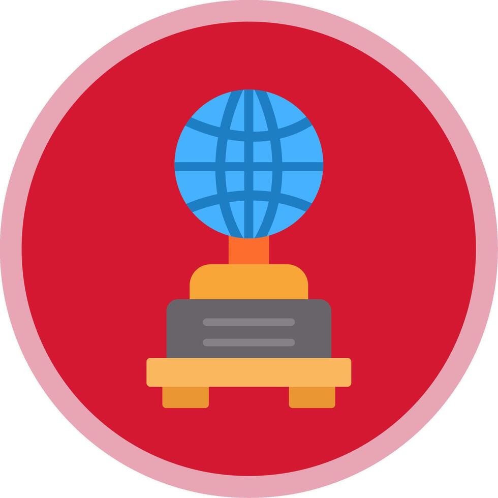 Globe Flat Multi Circle Icon vector