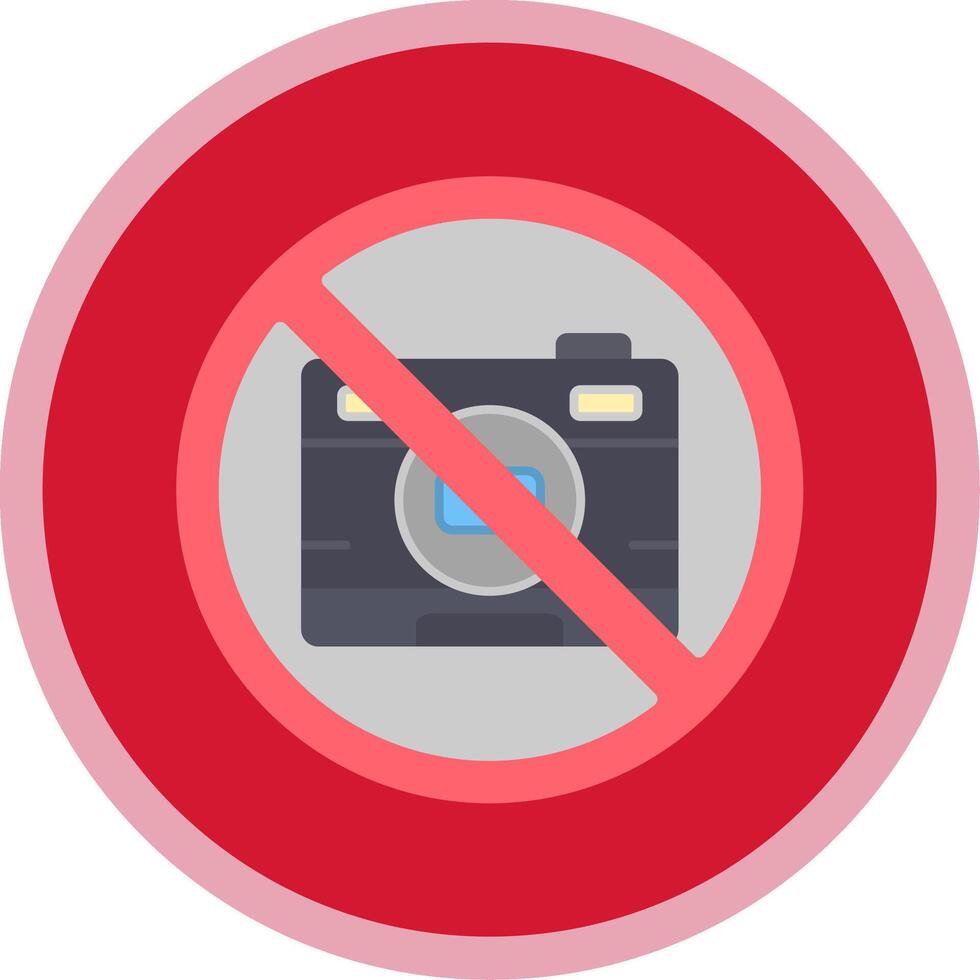 No Photo Flat Multi Circle Icon vector