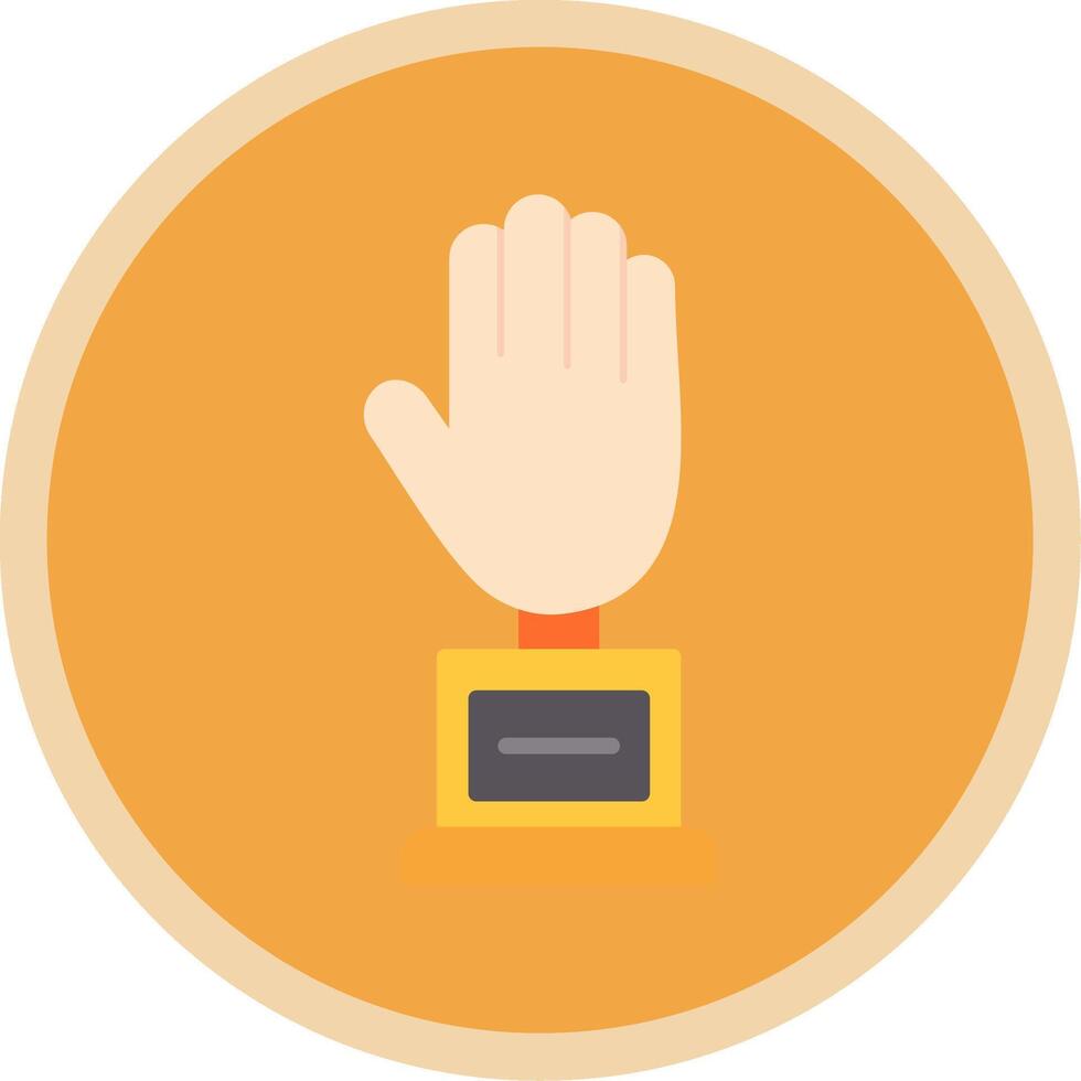 Hand Flat Multi Circle Icon vector