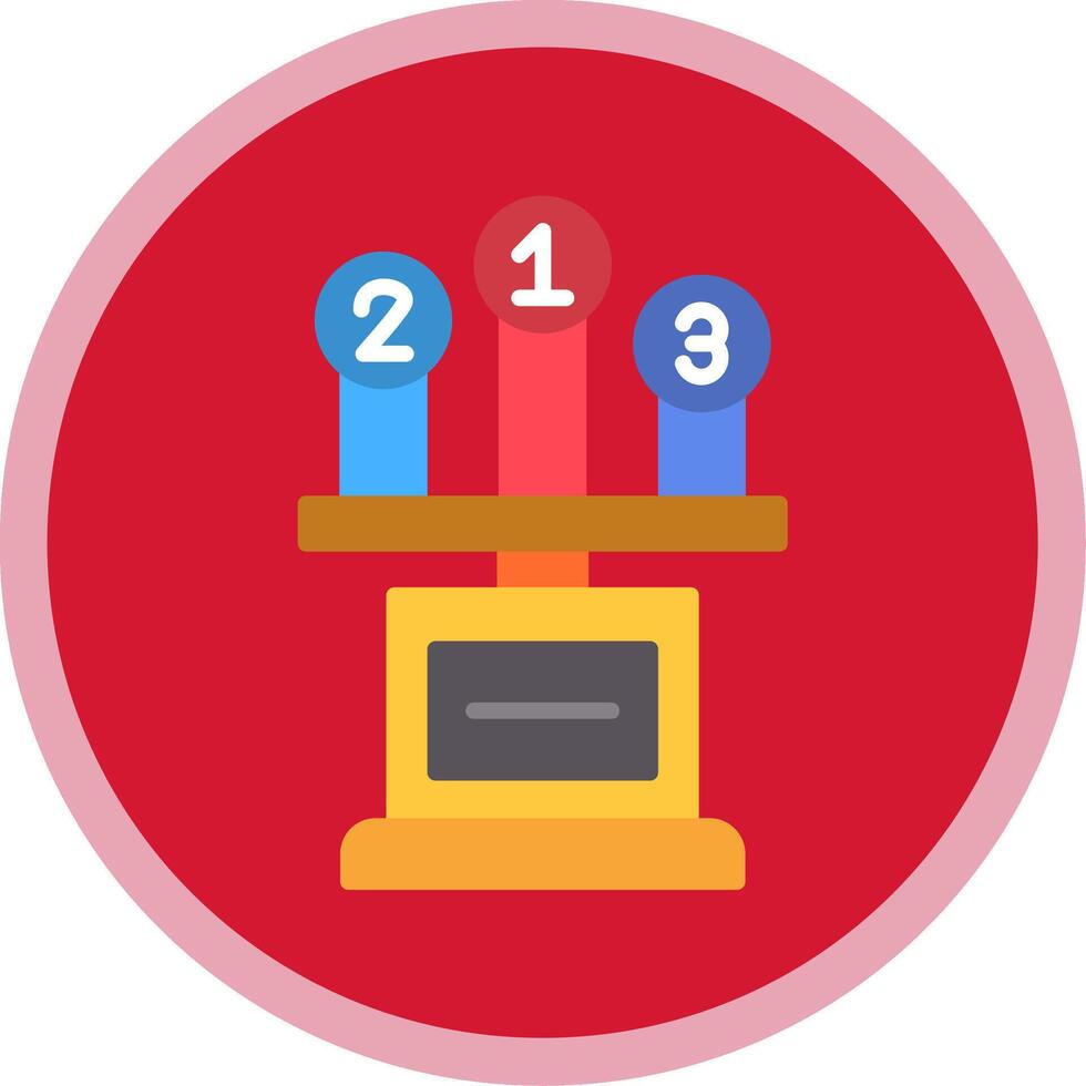 Leaderboard Flat Multi Circle Icon vector