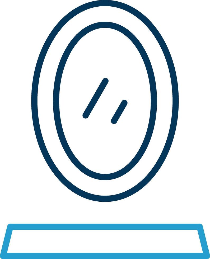 Mirror Line Blue Two Color Icon vector