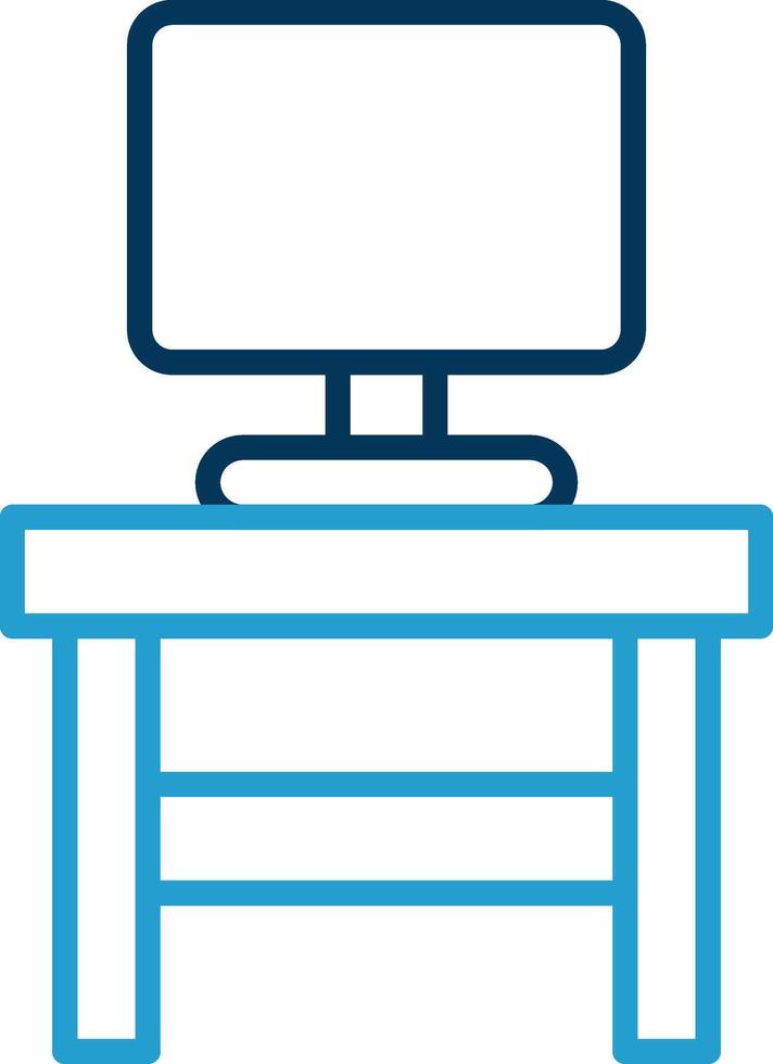 Stand Line Blue Two Color Icon vector