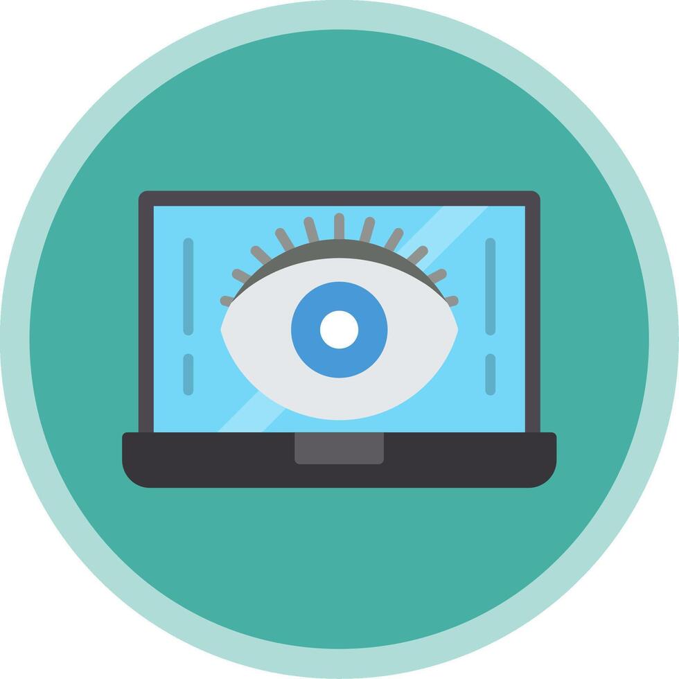 Eye Flat Multi Circle Icon 44134310 Vector Art at Vecteezy