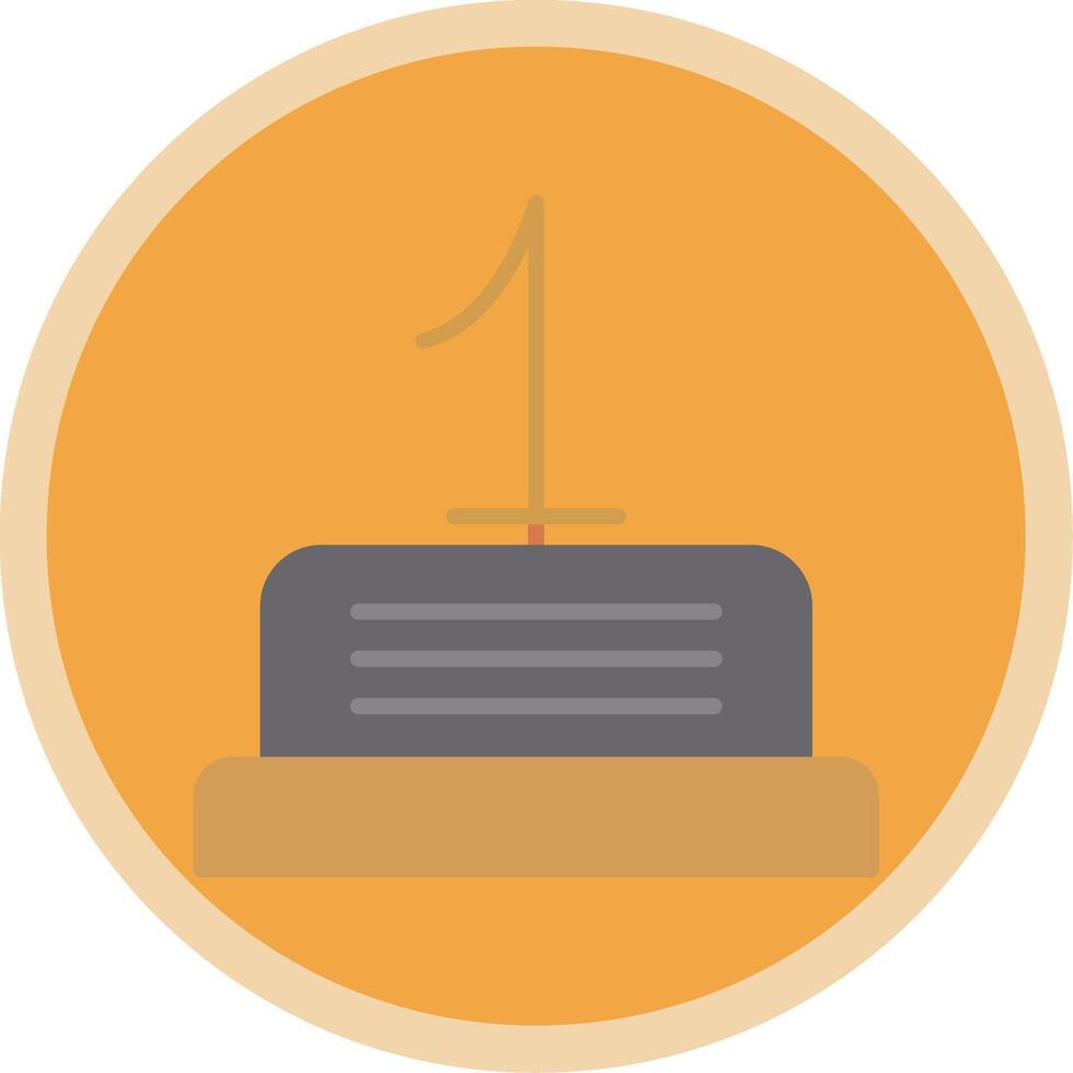Number Flat Multi Circle Icon vector