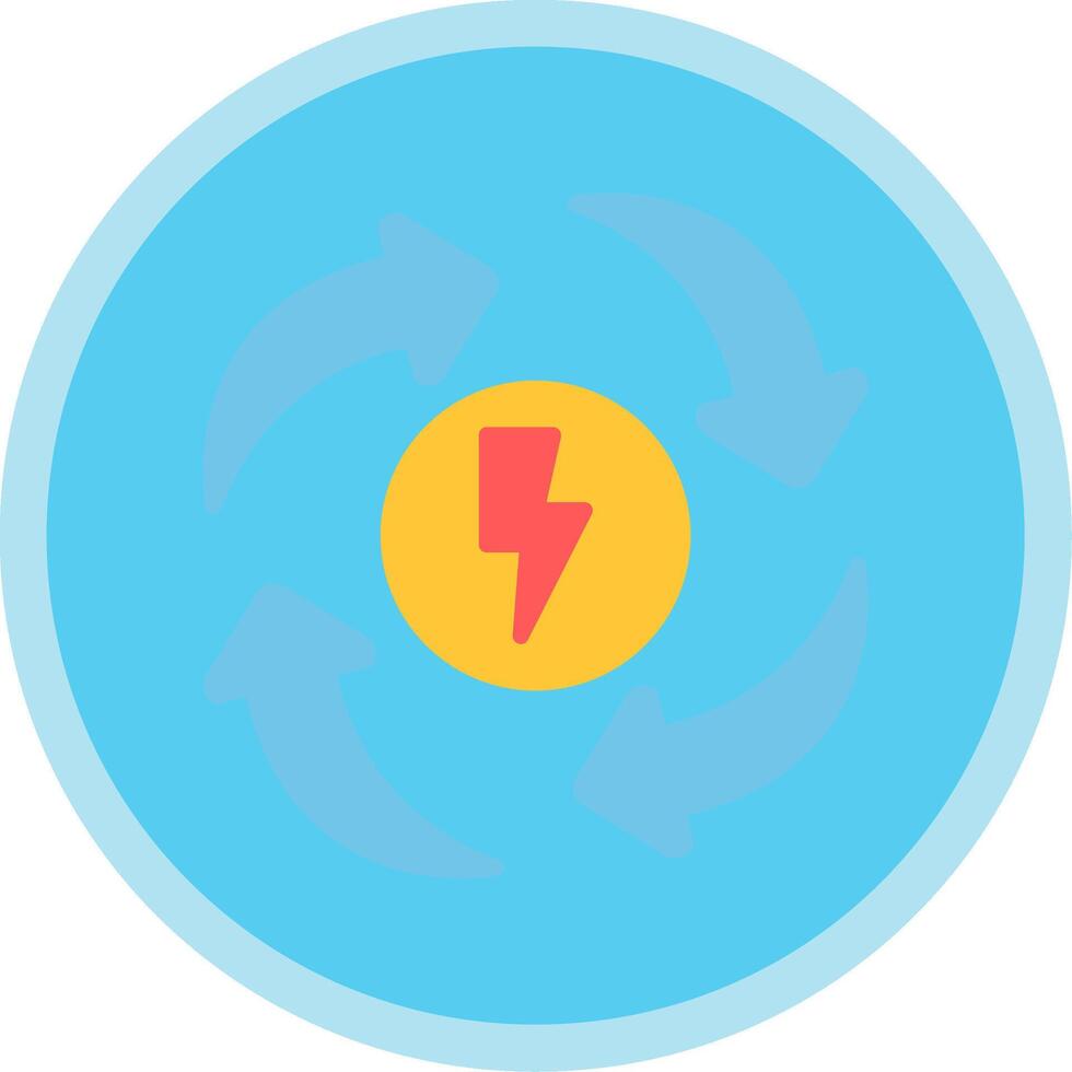 Eco Energy Flat Multi Circle Icon vector