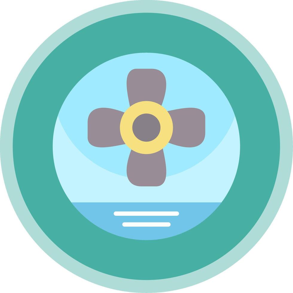 Propeller Flat Multi Circle Icon vector
