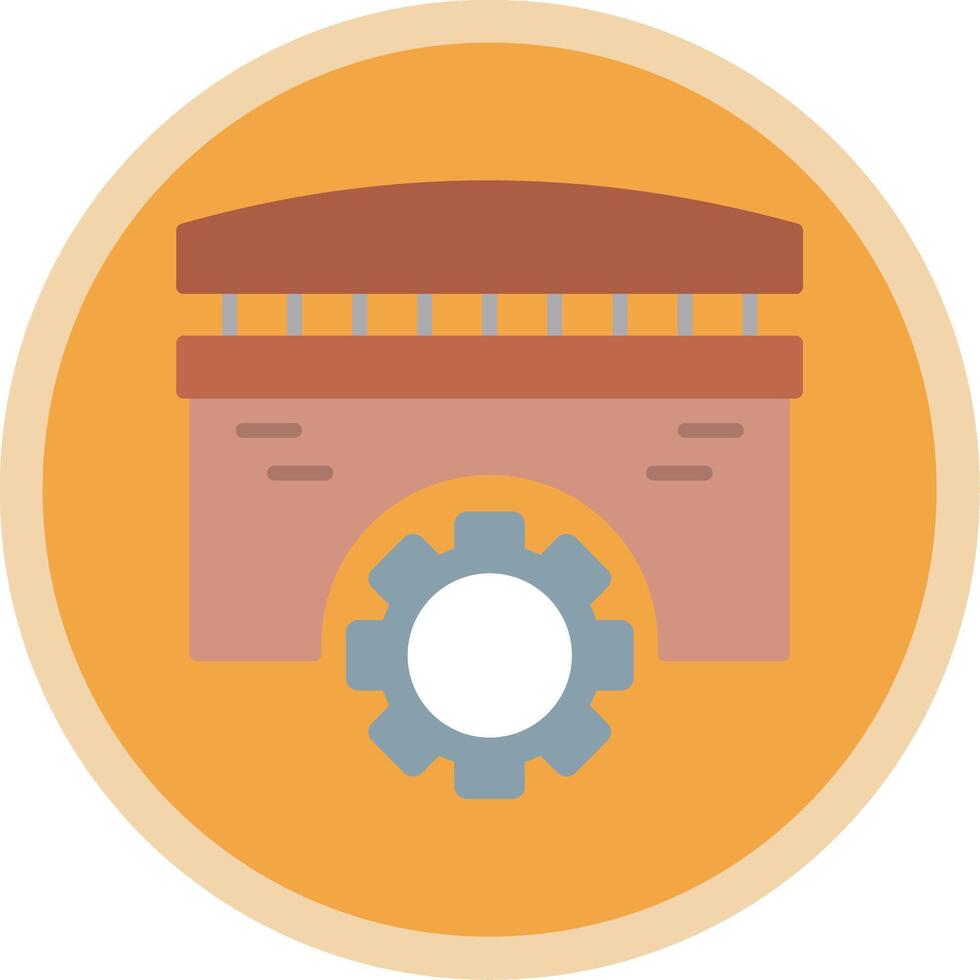 Bridge Flat Multi Circle Icon vector