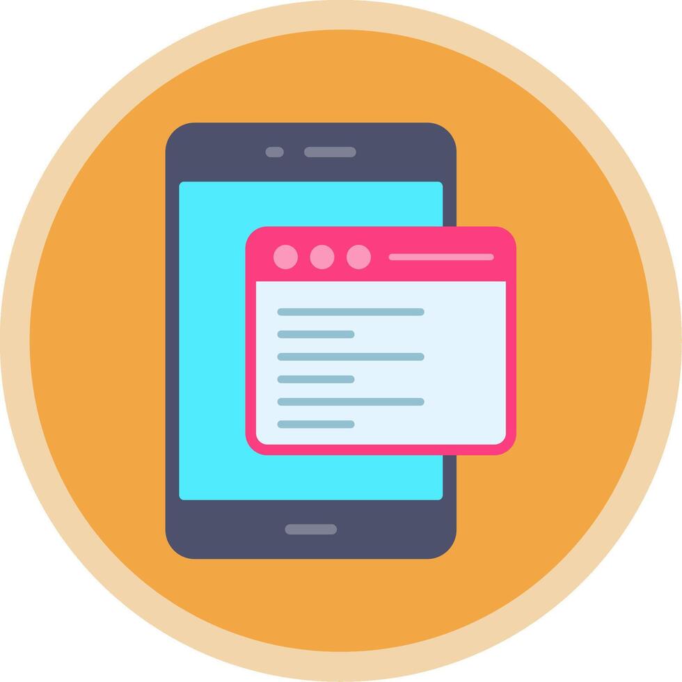 Smartphone Flat Multi Circle Icon vector