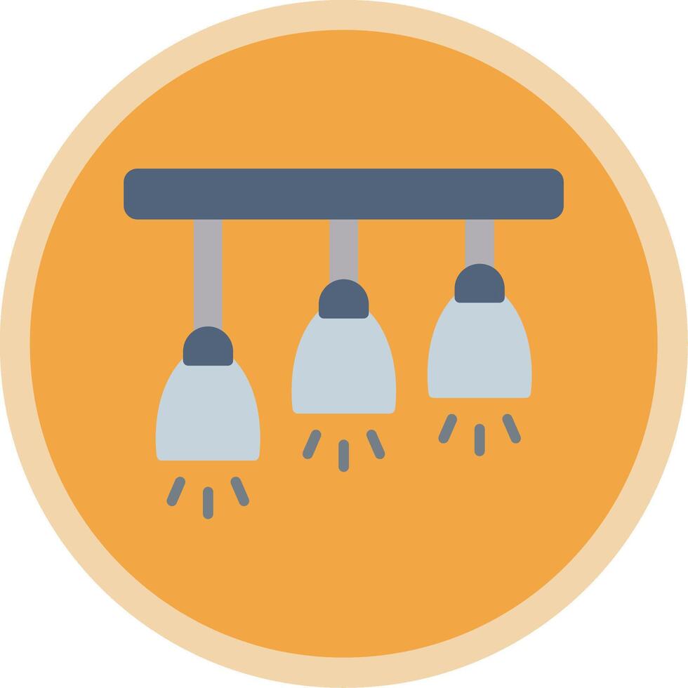 Lamp Flat Multi Circle Icon vector