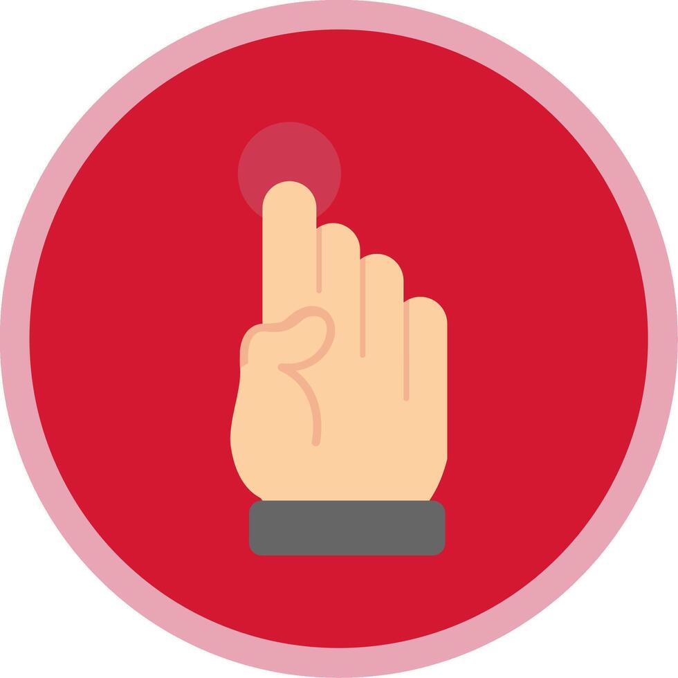 Pointing Up Flat Multi Circle Icon vector