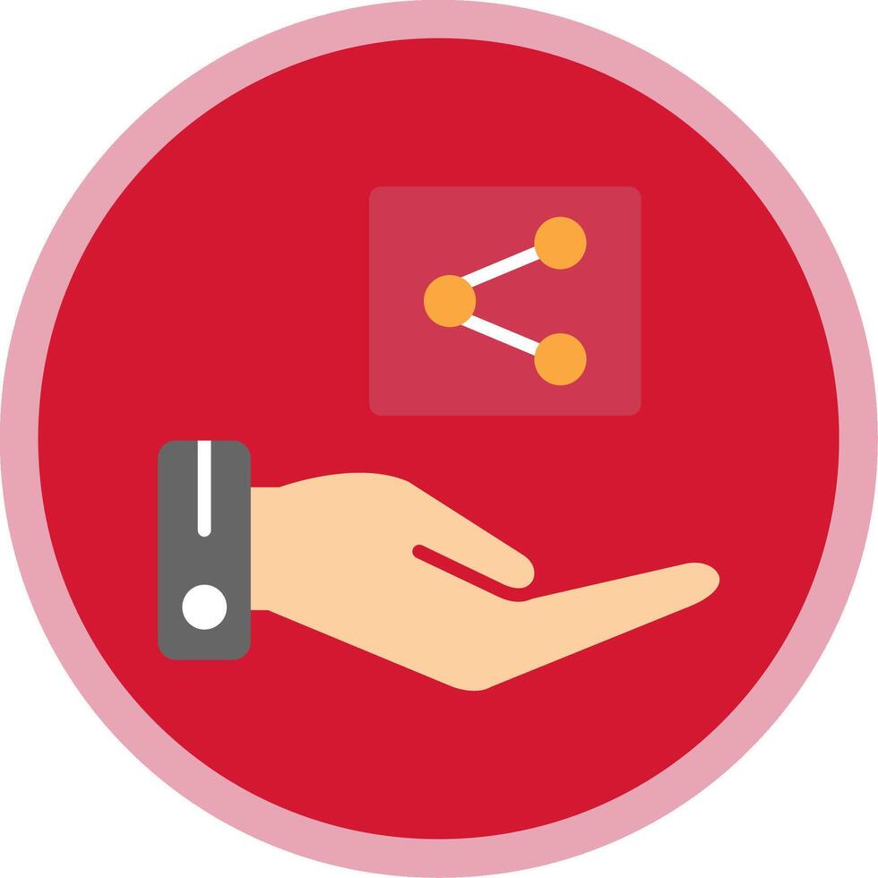 Share Flat Multi Circle Icon vector