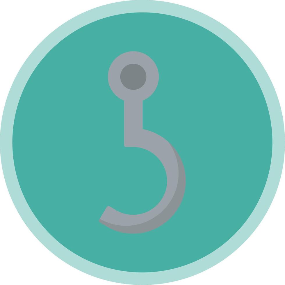 Hook Flat Multi Circle Icon vector