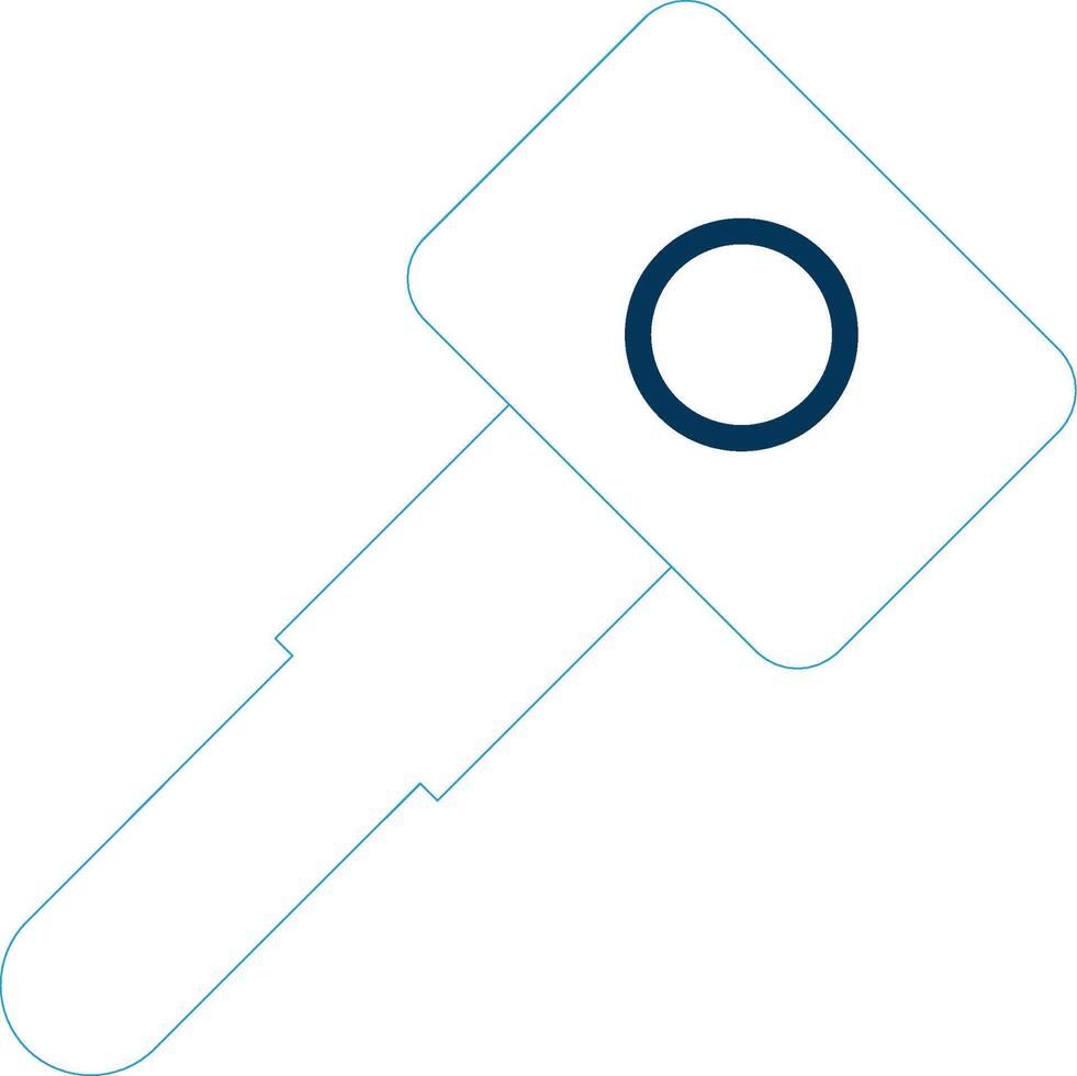 Car Key Line Blue Two Color Icon vector