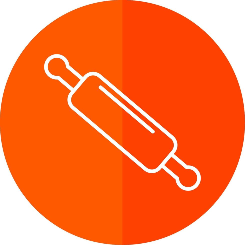 Rolling Pin Line Yellow White Icon vector