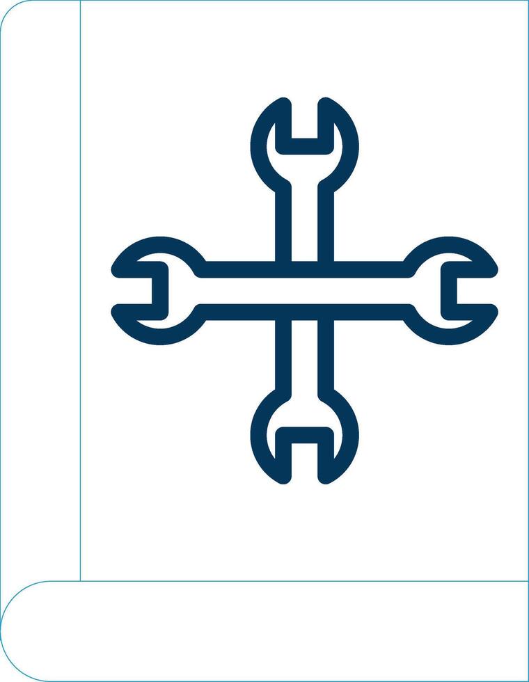 User Manual Line Blue Two Color Icon vector