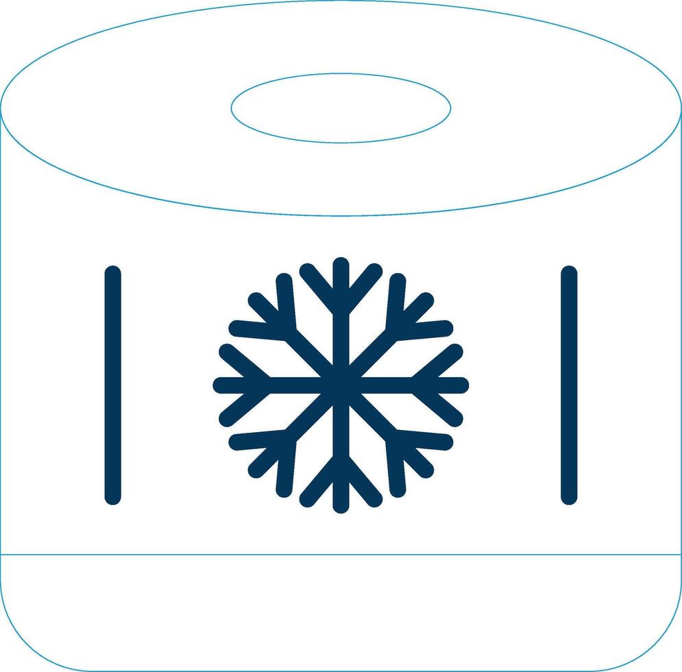 Air Filter Line Blue Two Color Icon vector