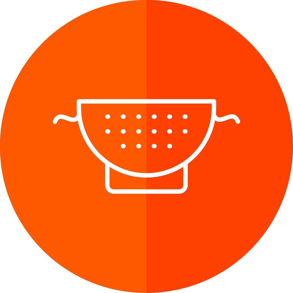 Strainer Line Yellow White Icon vector