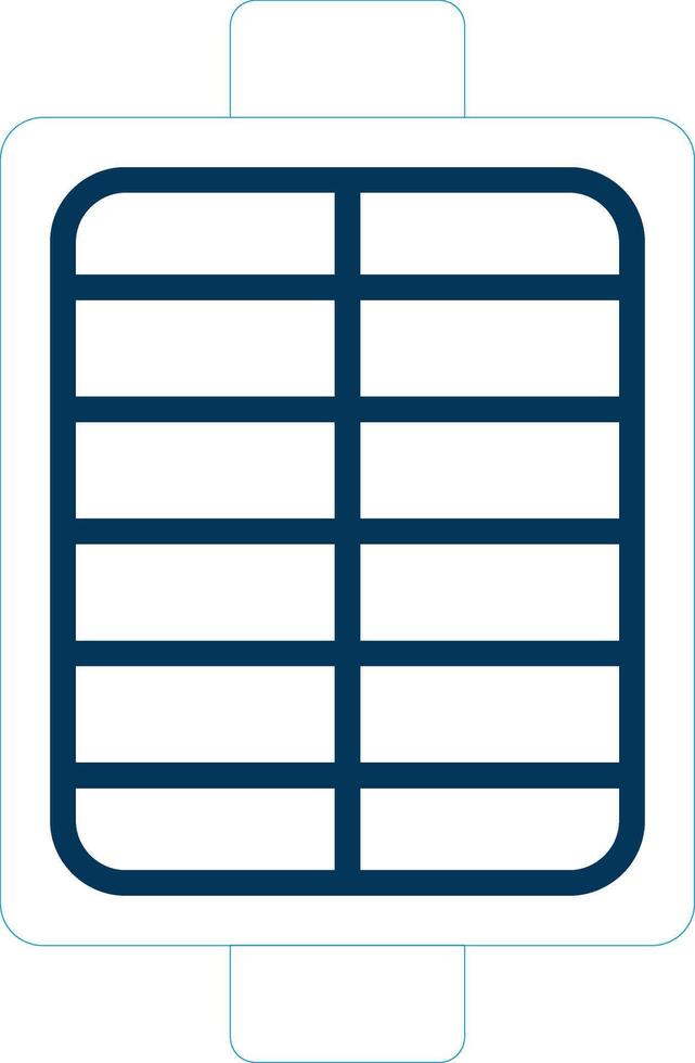 Air Filter Line Blue Two Color Icon vector