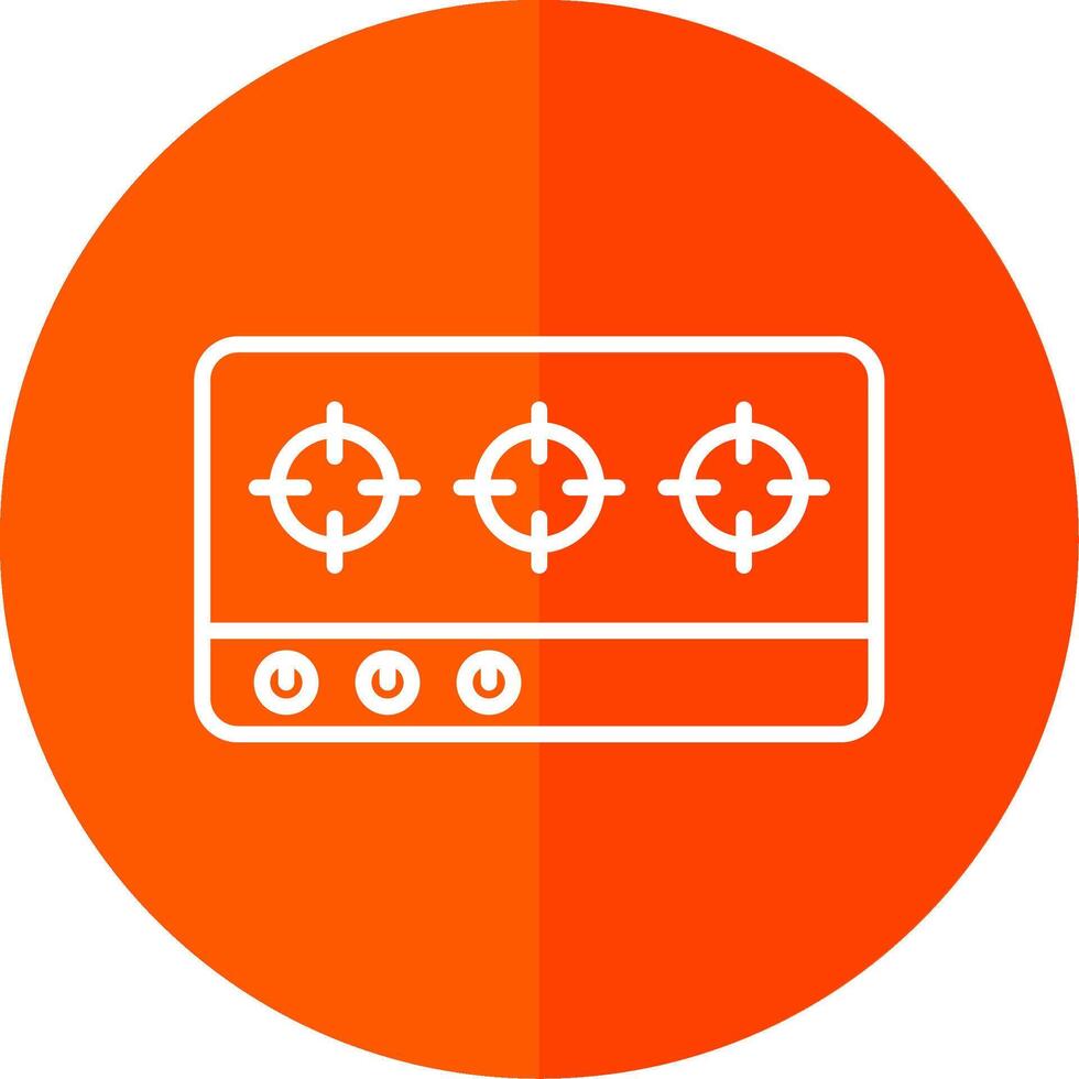 Hob Line Yellow White Icon vector