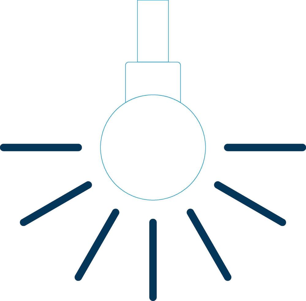 Headlight Line Blue Two Color Icon vector