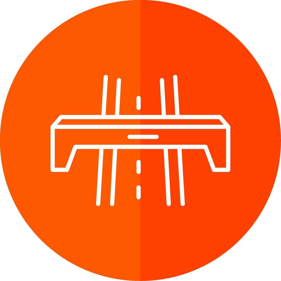 Motorway Line Yellow White Icon vector