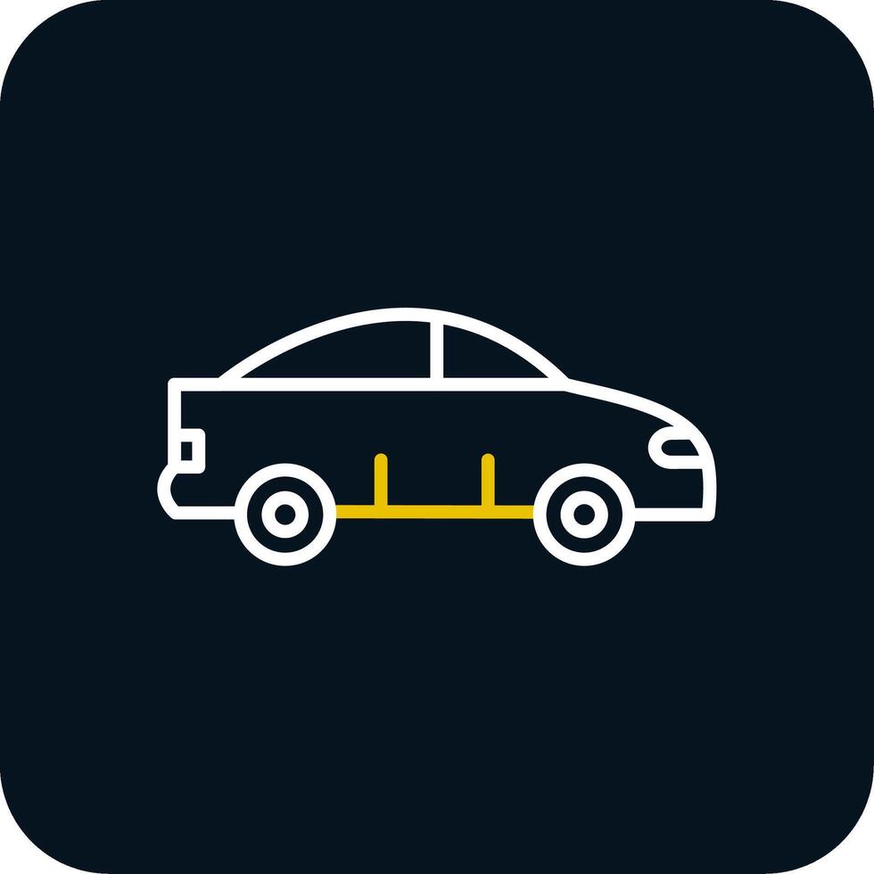 Taxi Line Yellow White Icon vector