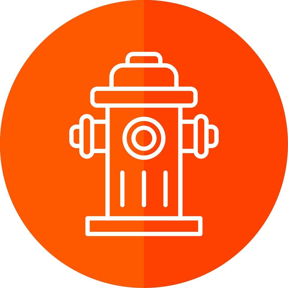 Fire Hydrant Line Yellow White Icon vector