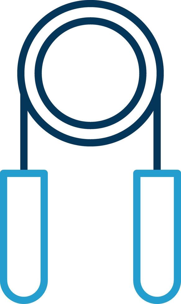 Hand Grip Line Blue Two Color Icon vector