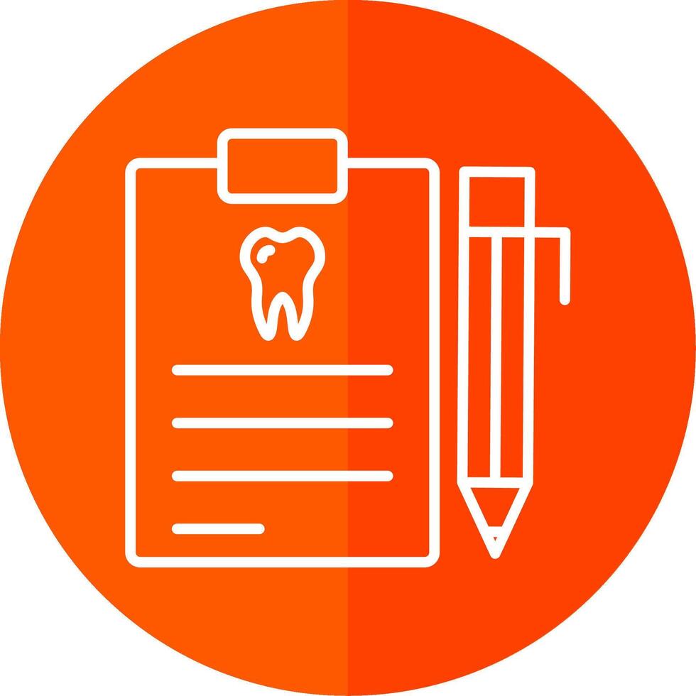 Dental Report Line Yellow White Icon vector