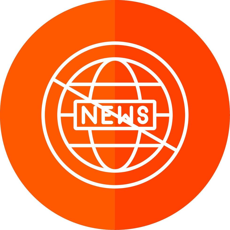 Fake News Line Yellow White Icon vector