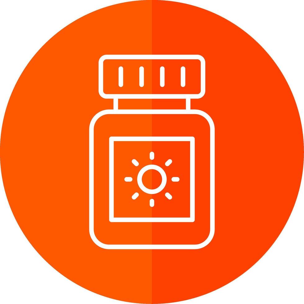 Sun Block Line Yellow White Icon vector