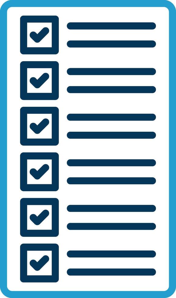 List Line Blue Two Color Icon vector