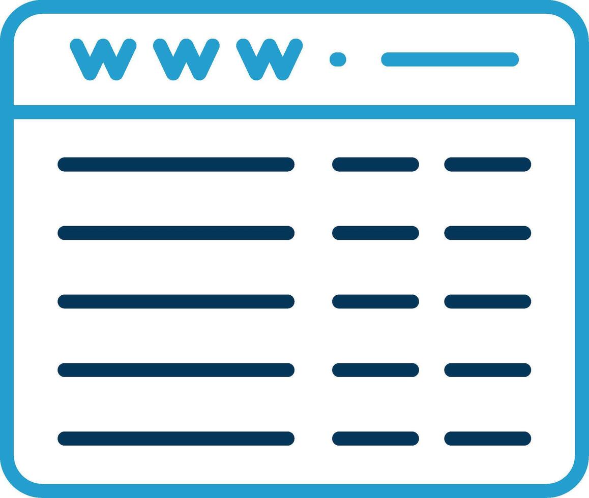 Web Programming Line Blue Two Color Icon vector